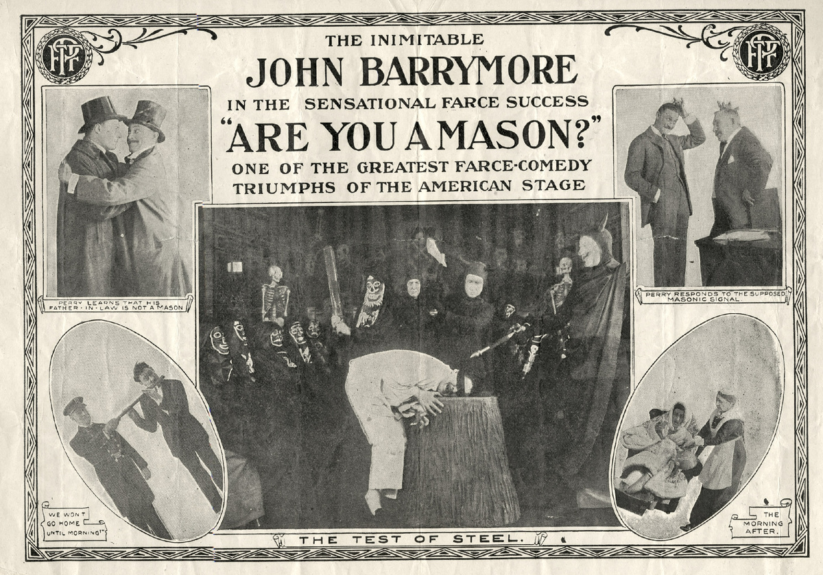 Постер фильма «Вы масон?» 1915.