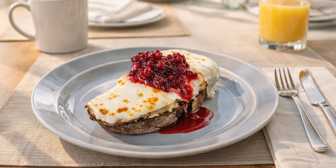 Горячий бутерброд со свиной шейкой и сыром