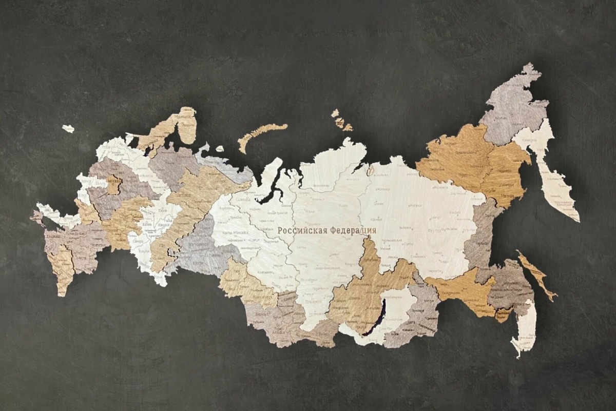 Настенная карта России из дерева, Яндекс Маркет