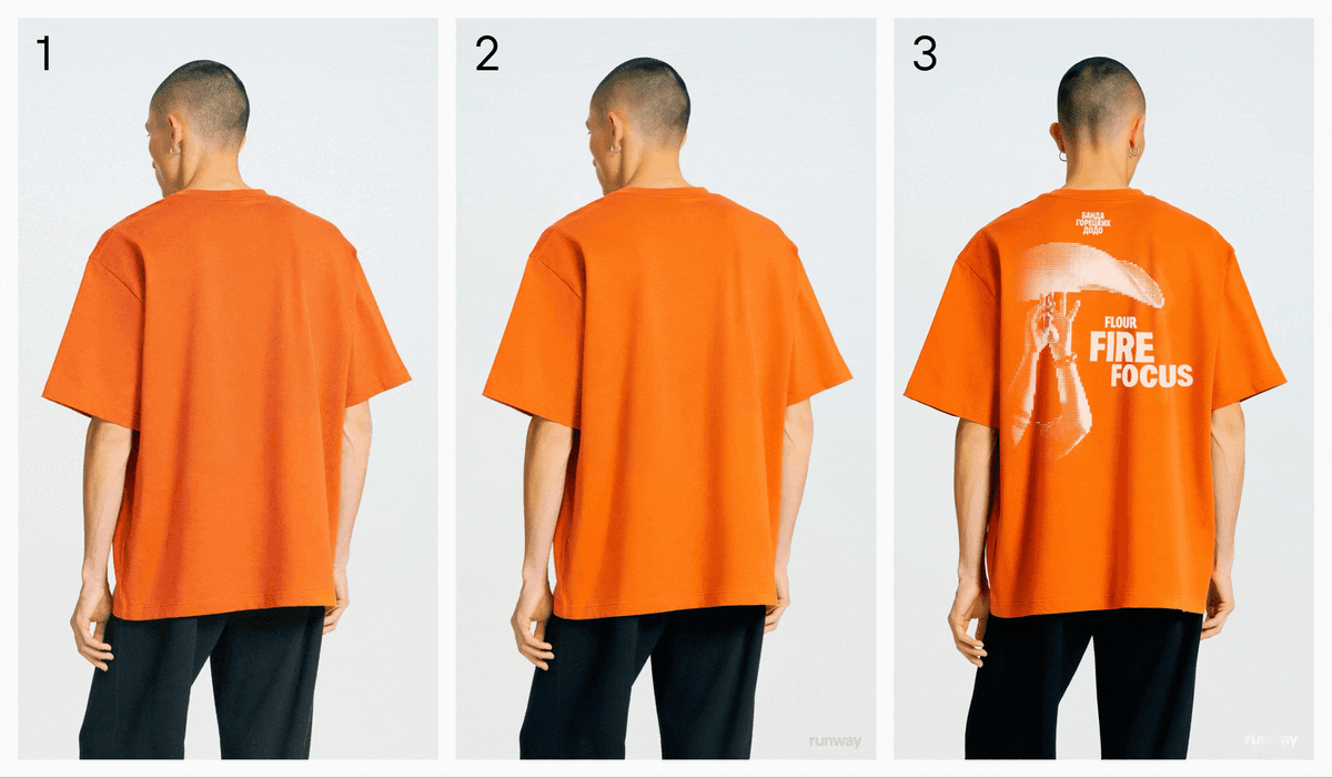 1 — статичный исходник, 2 — наложение динамики, 3 — наложения дизайна