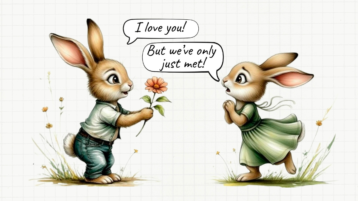 Признаваться в любви на первом свидании — не лучшая идея...)