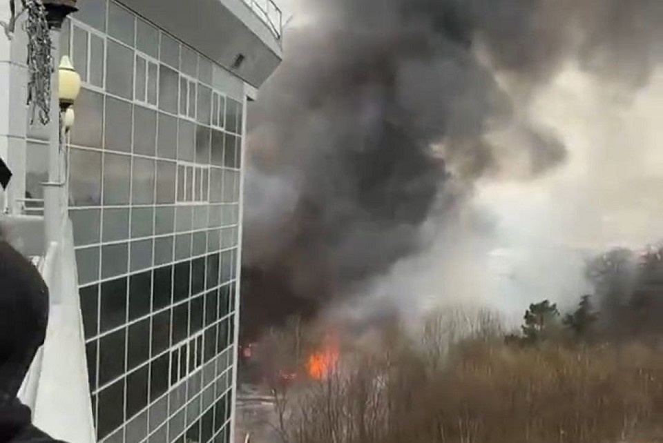    Пожар удалось локализовать. Фото: скриншот видео