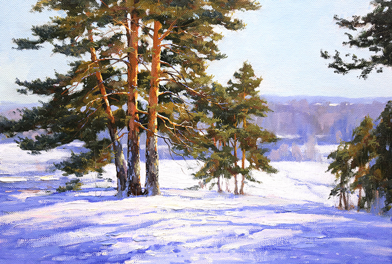 Степан Нестерчук, зимние картины с названиями
