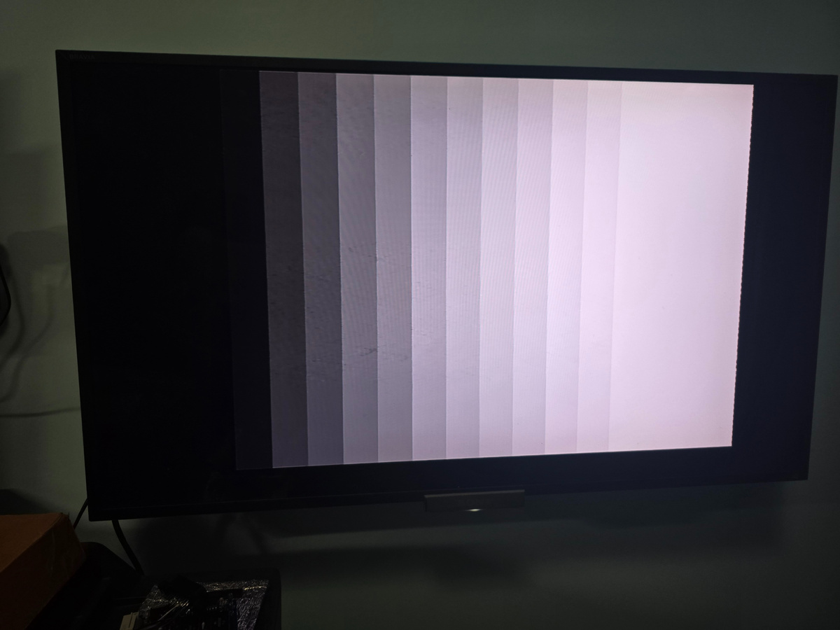 Монохромное отображение на телевизоре компьютера Орион-ПРО.