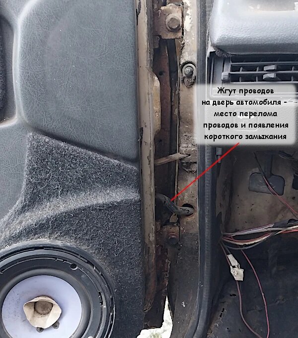 Одно из мест возникновения короткого замыкания