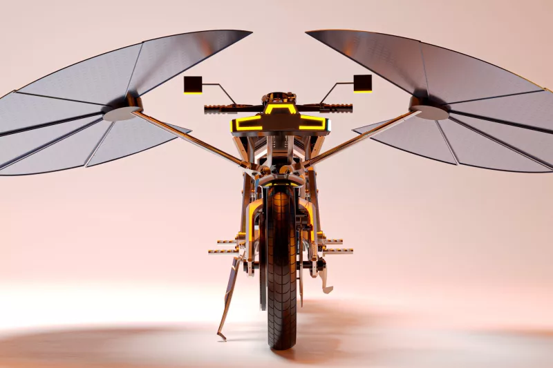 архитекторы представили первый в мире самозаряжающийся солнечный мотоцикл