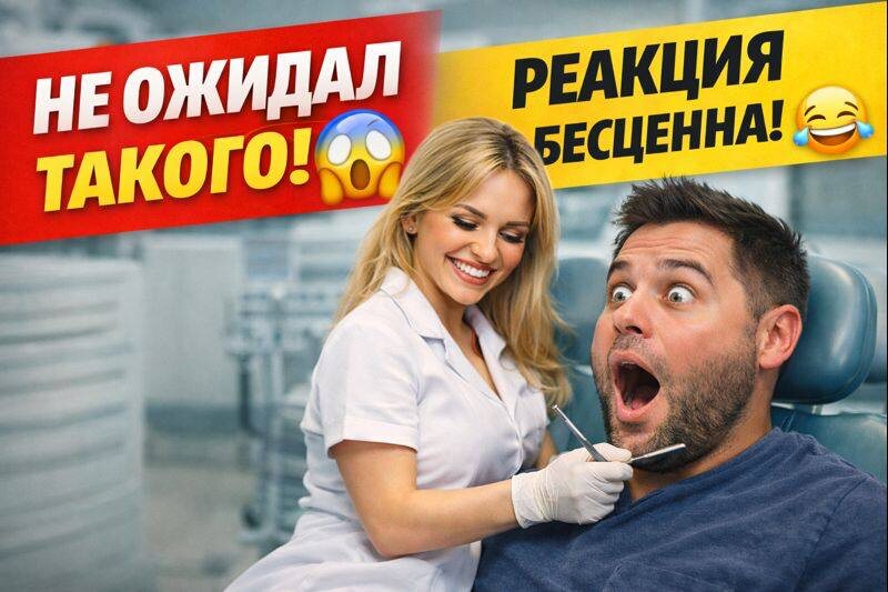 Такого у стоматолога они не ожидали! Реакция — бесценна