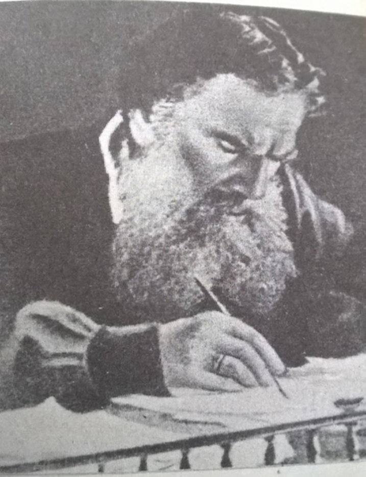 Л.Н. Толстой ((1828-1910 г.) за работой .