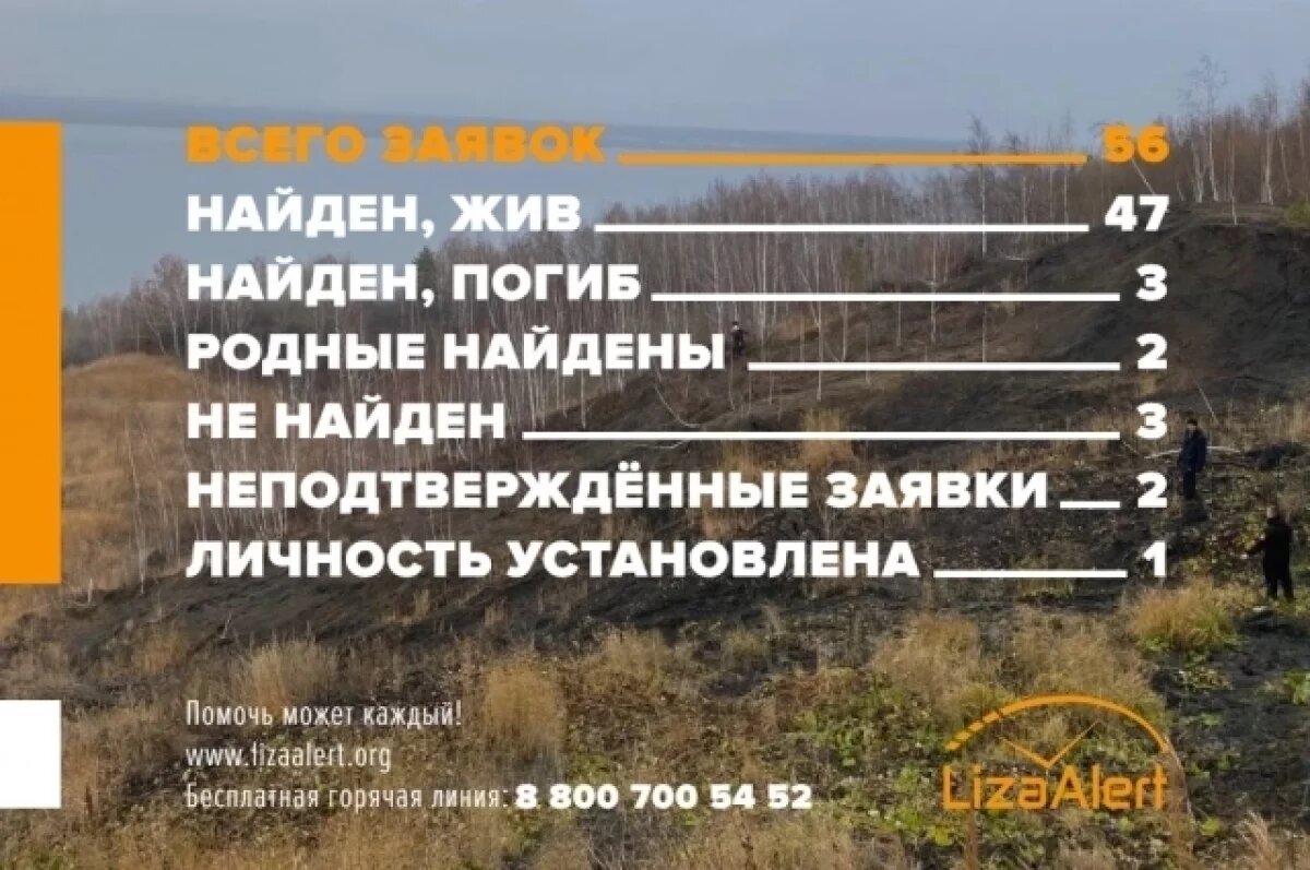    В ноябре в Ульяновской области разыскивали 58 человек