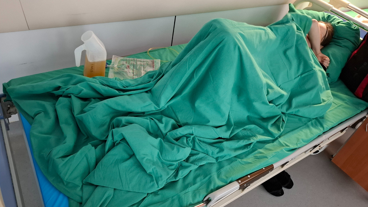 В палате куда нас привезли первый раз