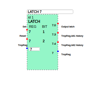 Триггер LATCH - FBD блок в IDE