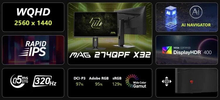 Монитор MSI MAG 274QPF X32