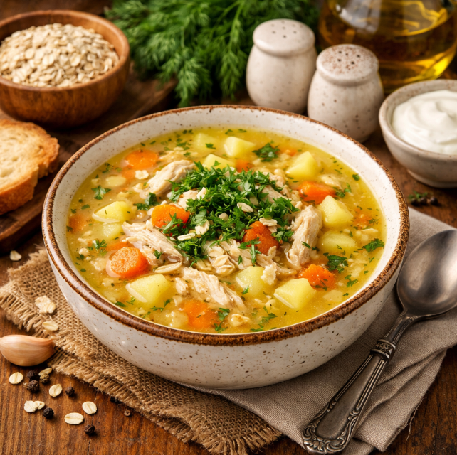 Куриный суп с овсяными хлопьями рецепты от Дарики