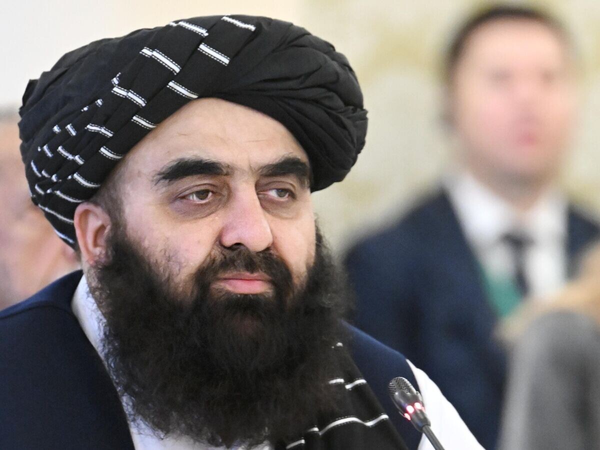    Министр иностранных дел во временном правительстве Афганистана, сформированном движением "Талибан" (запрещено в РФ), Амир Хан Моттаки во время встречи Московского формата по Афганистану в Казани | © РИА Новости / Максим Богодвид