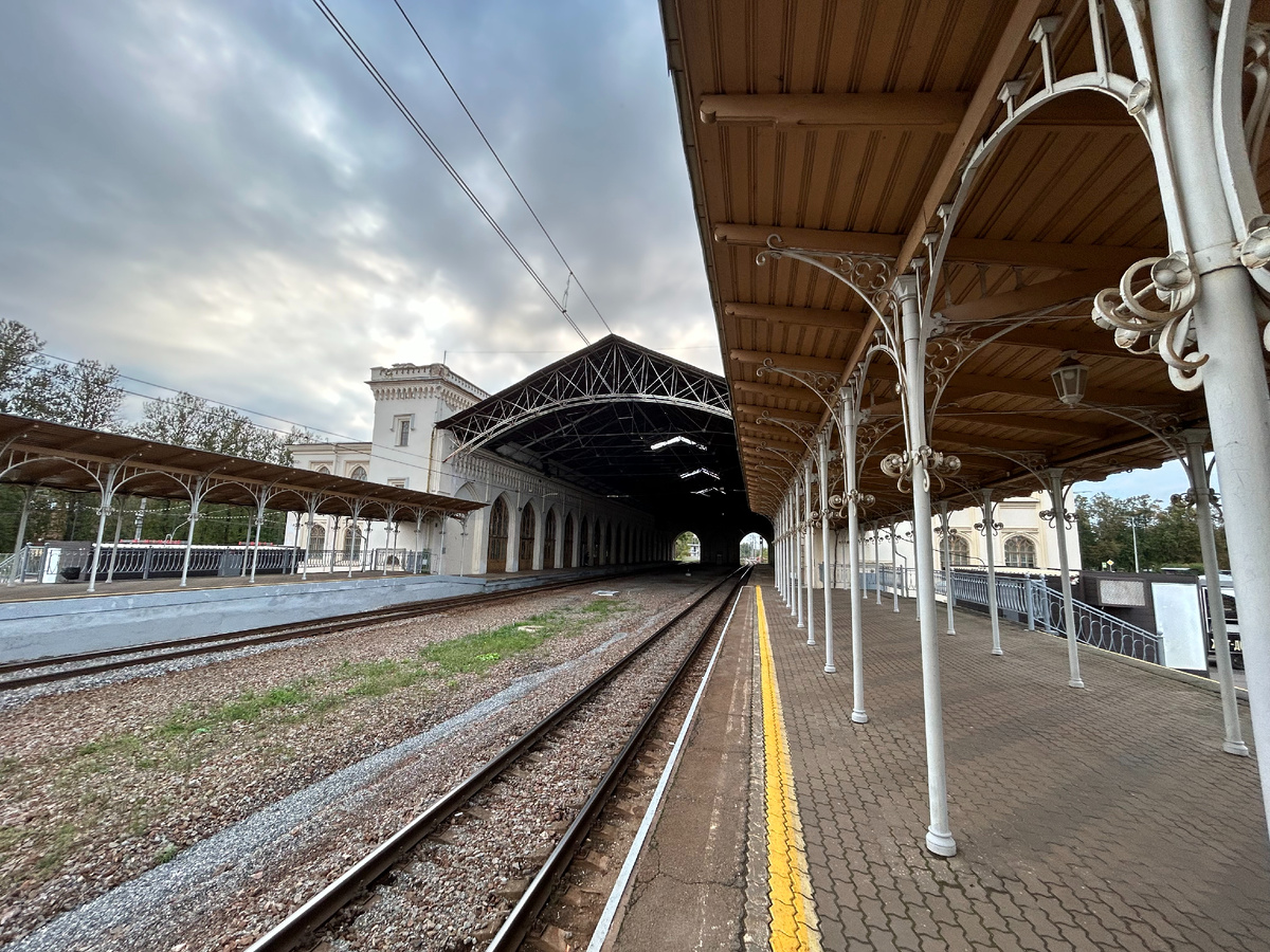 Пассажирские платформы, примыкающие к историческому зданию станции.