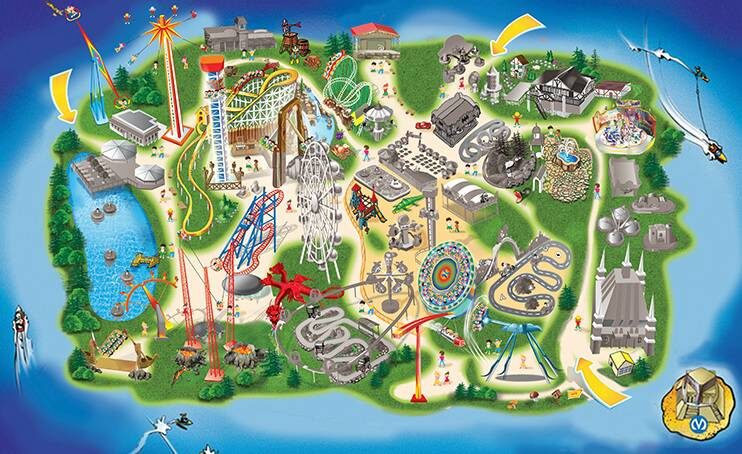 Карта парка развлечений Диво остров