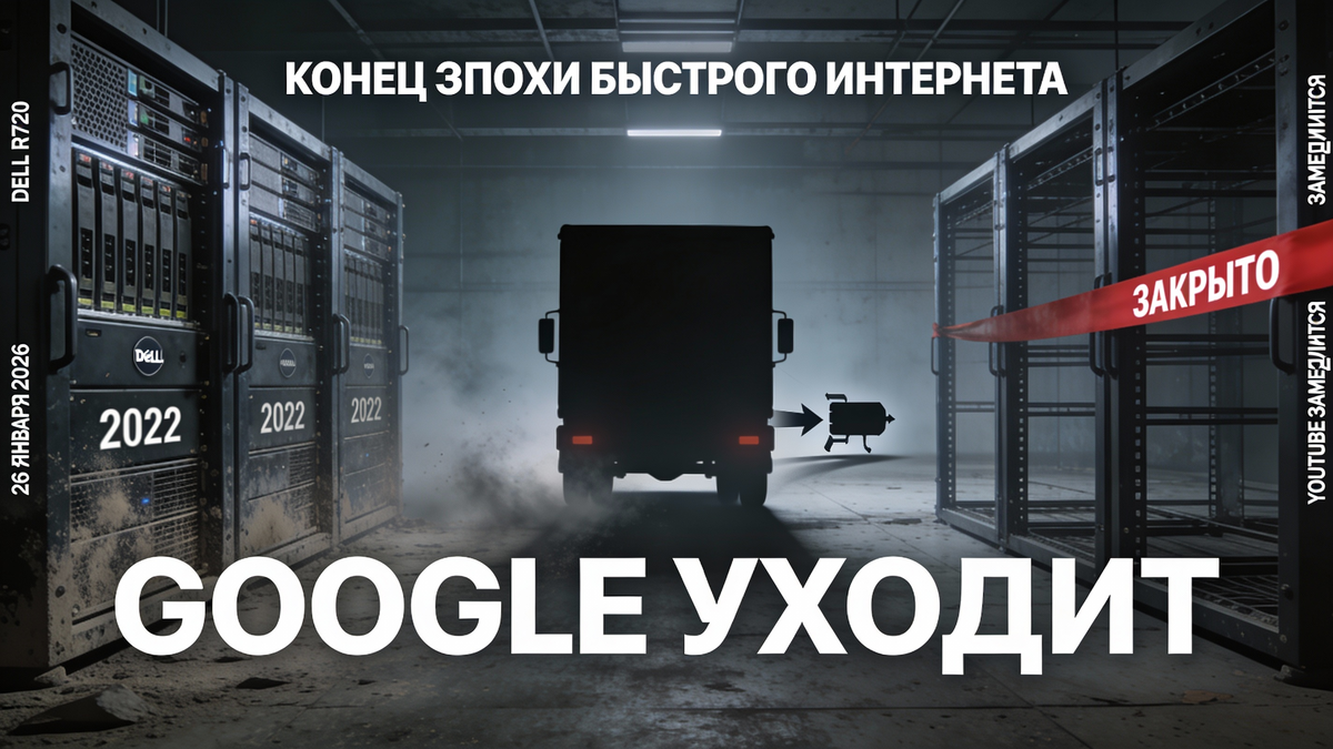 Google забирает старые серверы Dell R720 из России с 26 января 2026