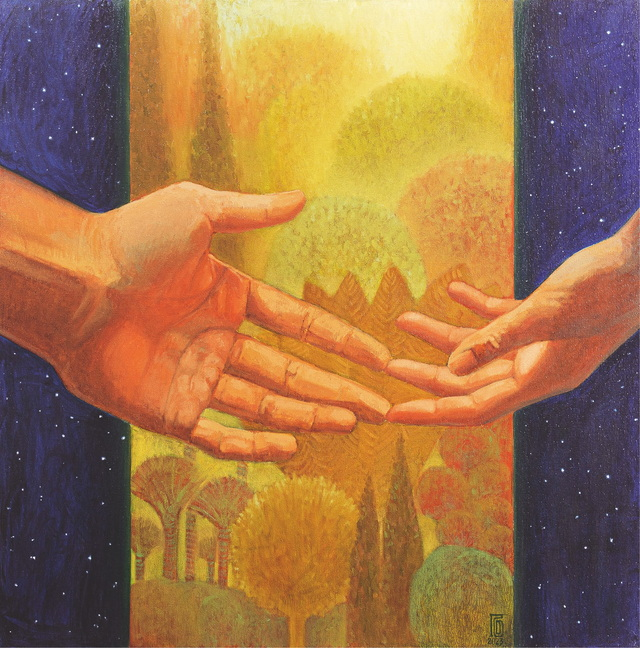 Ольга Горбунова. Касаясь бесконечности
(из серии Сотворение мира). 2023.