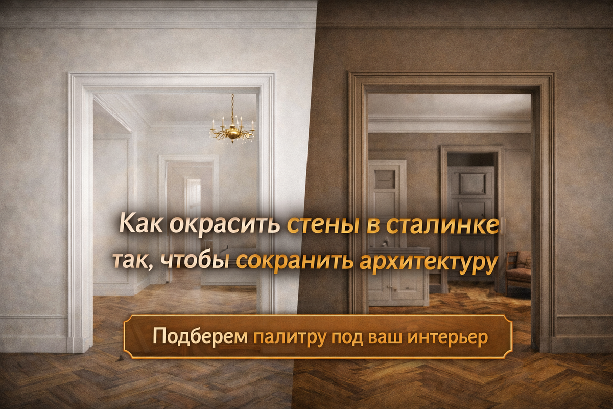 Как окрасить стены в сталинке так, чтобы сохранить архитектуру 