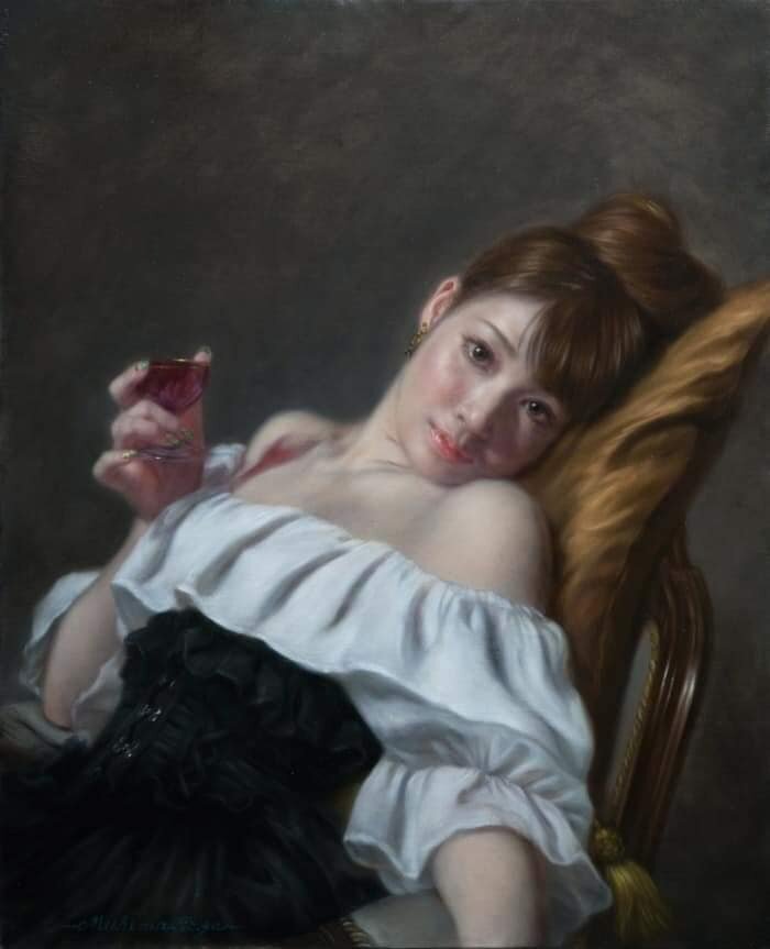 КАРТИНА ЯПОНСКОГО ХУДОЖНИКА МИСИМА ТЭЦУЯ / Mishima Tetsuya / 三 嶋 哲 也 / ОЧАРОВЫВАТЬ