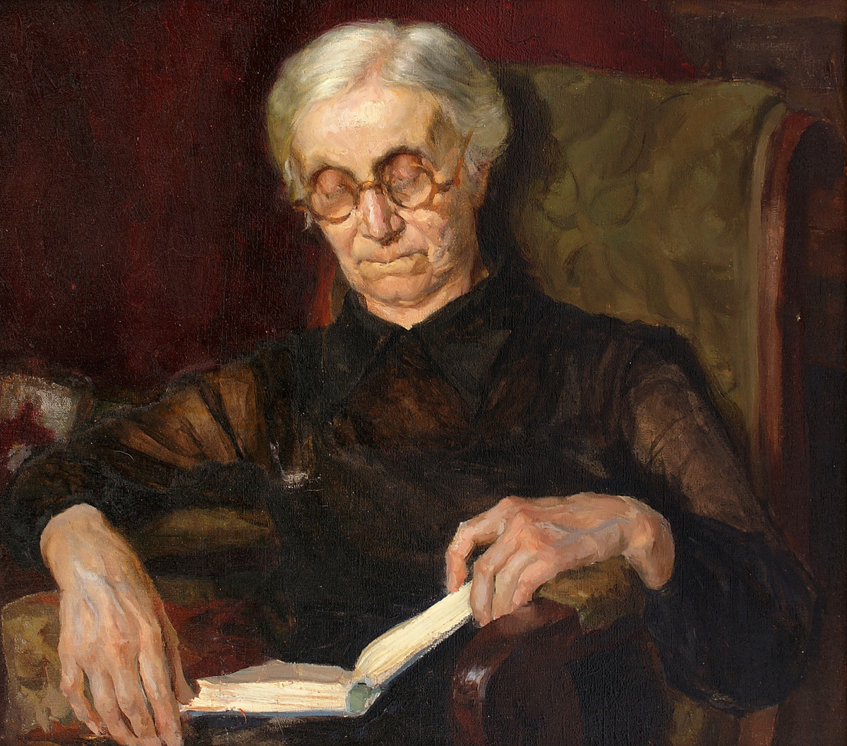 Д.Т.Тутунджан. Дада. Моя бабушка. Портрет Лидии Николаевны Ульрих, урождённой Снежковой. 1952. Вологодская областная картинная галерея.