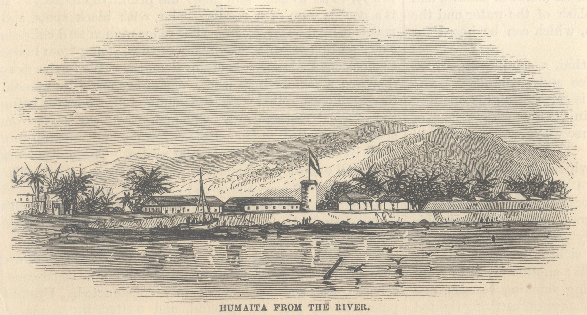 Вид на крепость Умайта с реки