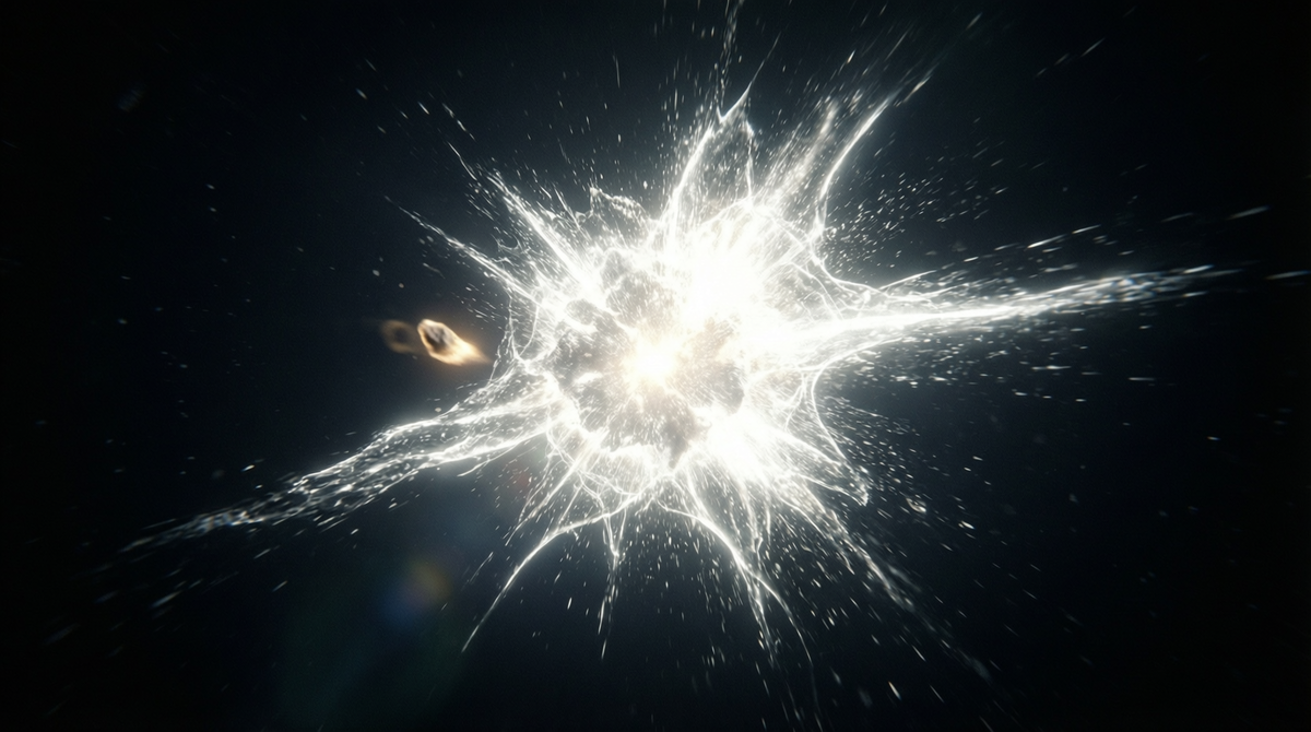 Мы — потомки уцелевшей частицы. На каждые миллиард аннигиляций — одна такая. Из этого «брака» сделаны вы и ваш мир.