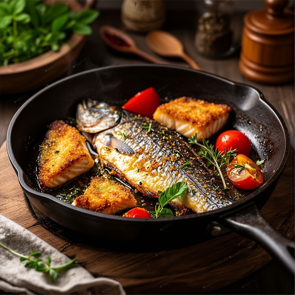 Рыба на сковороде