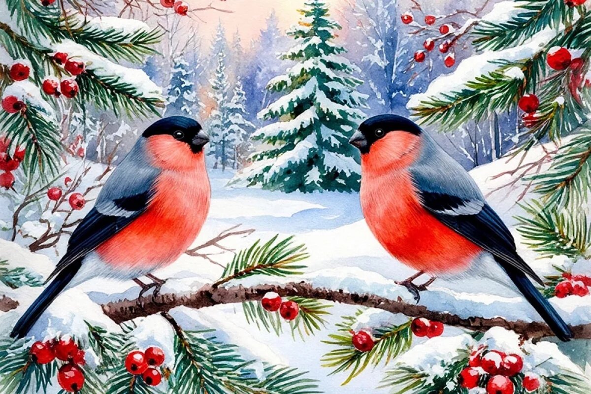    60+ открыток на все праздники января.