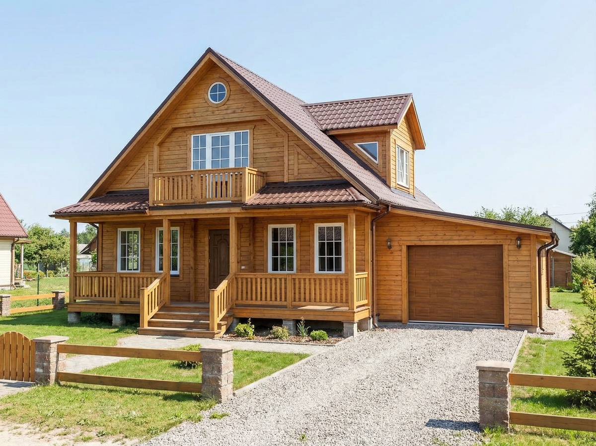 Визуализация деревянного дома