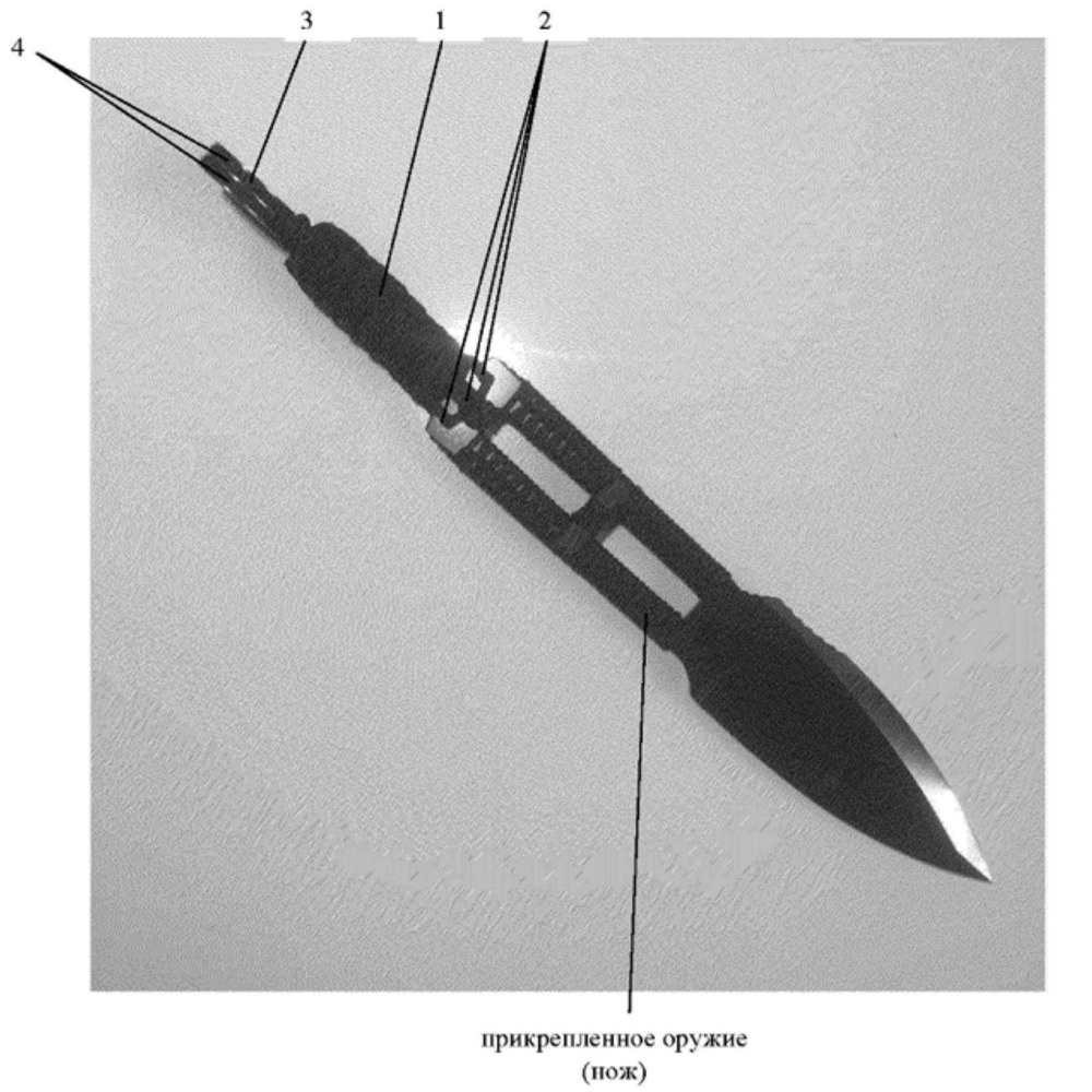 1- гибкое звено (торсион), 2 - узел крепления, 3 - кольцо-втулка, 4 - фиксация кольца-ктулки к гибкому звену (торсиону)