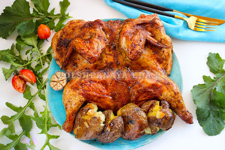 Запеченная курица в специях