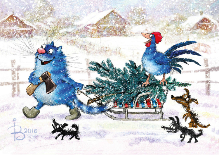 Море позитива с котами Рины Зенюк: Новый год в Котофеевке