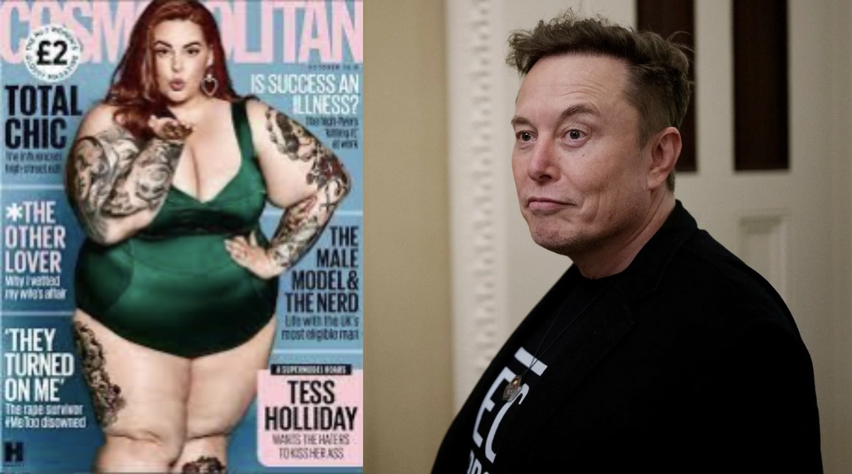 Обложка модного журнала и Илон Маск (до похудения). Фото из открытых источников