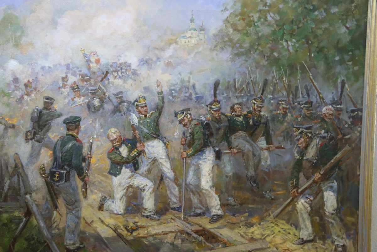 Чагадаев Александр Сергеевич. "Бородино. Бой за мост. Подвиг матроса Гвардейского экипажа во главе с мичманом Лермонтовым" 