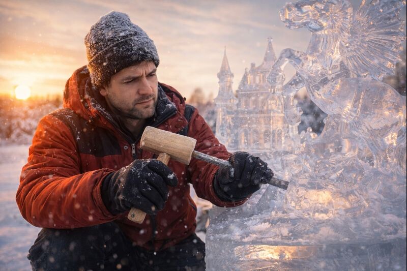 История ледяных скульптур: искусство, которое быстро растает