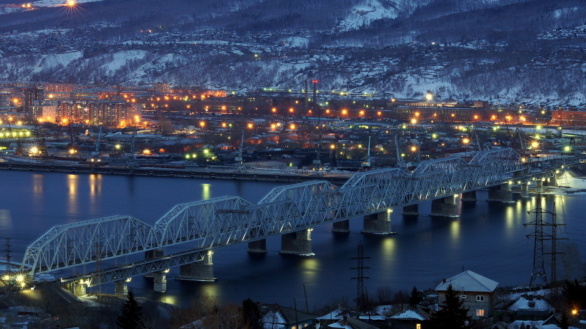 ж/д мост через Енисей