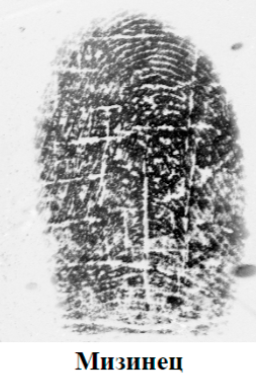 Деструктивный образ на отпечатке Мизинца