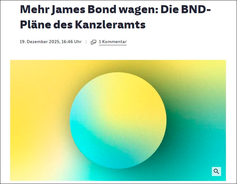    Германия хочет своих "Джеймсов Бондов". Скриншот с сайта Sueddeutsche