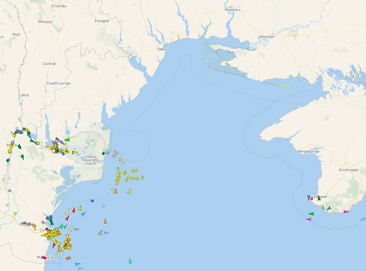    КАК ВИДНО, АКТИВНОСТЬ МИНИМАЛЬНАЯ. СКРИНШОТ: МОНИТОРИНГОВЫЙ ПОРТАЛ VESSELFINDER