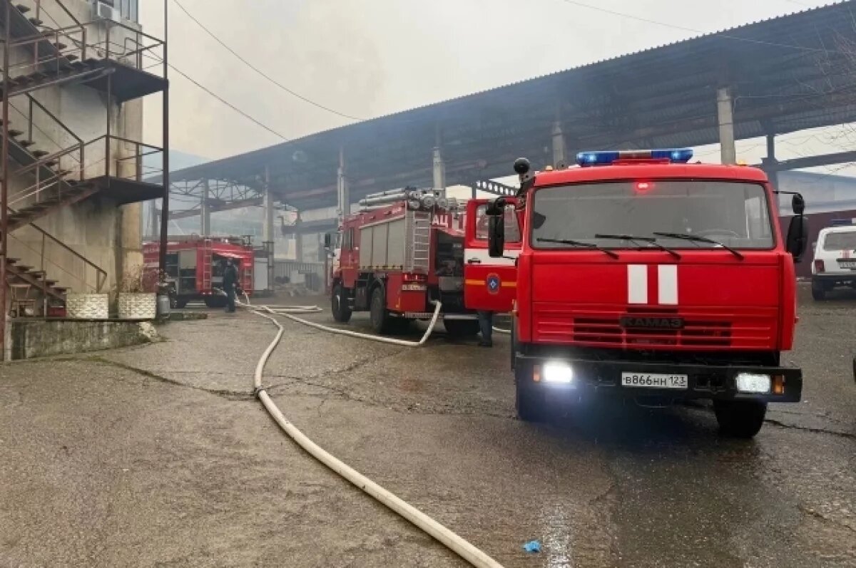    В Сочи начали проверку после пожара в промзоне, где пострадали 3 человека