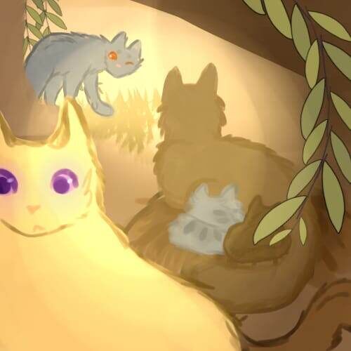 Солнечный, Туман и Лиса с Закатом и Сверчком. РИСОВАЛА ПОДРУГА, НЕ Я