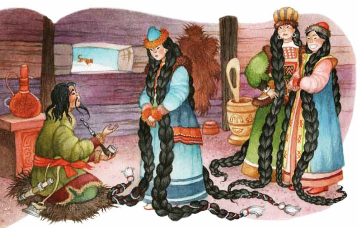 Использованы иллюстрации О. Ионайтис к книге алтайских народных сказок «Рыжий пес»: https://www.litres.ru/book/raznoe/ryzhiy-pes-altayskie-narodnye-skazki-24003408/