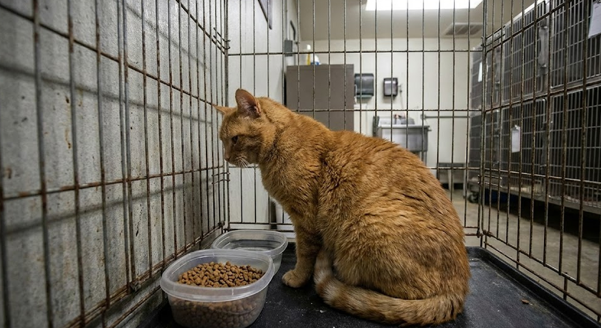 Он отказывается от еды и часами смотрит в стену. Домашнему коту, привыкшему к уюту и ласке, невозможно понять, за что его отправили в эту тюрьму.