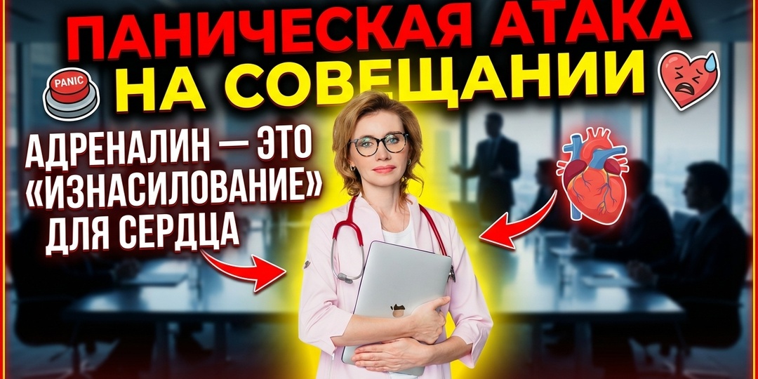 Паническая атака на совещании: почему адреналин — это "изнасилование" для сердца