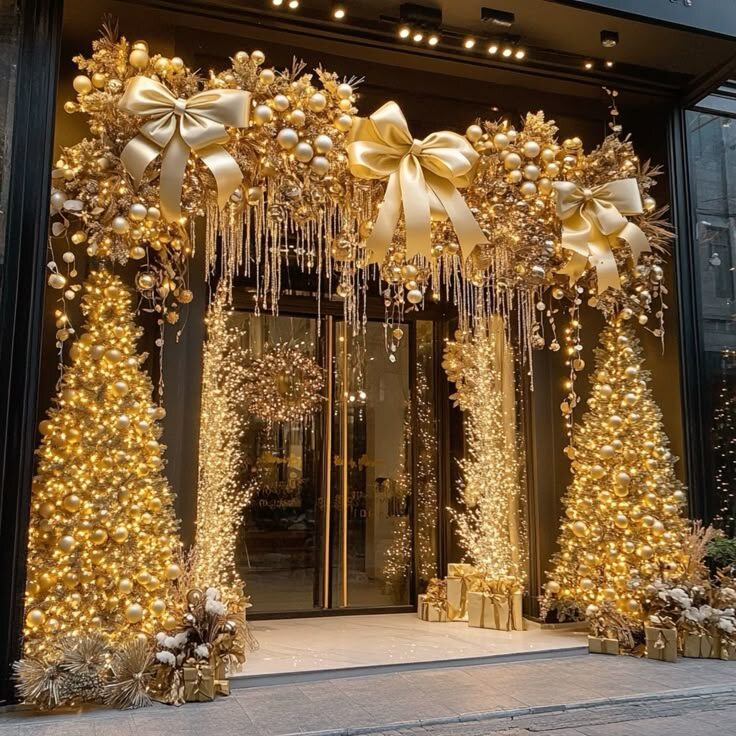 Описание: Новогодний постер в фирменном стиле во входной зоне офиса.
Источник: Unsplash