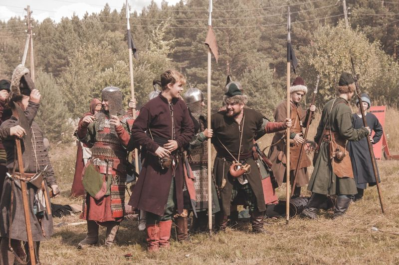 Посошная рать, современная реконструкция.