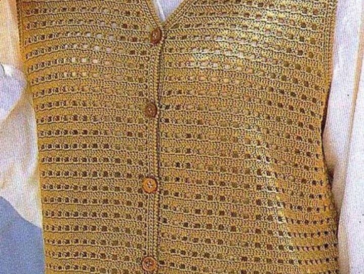 Схема жилетки крючком