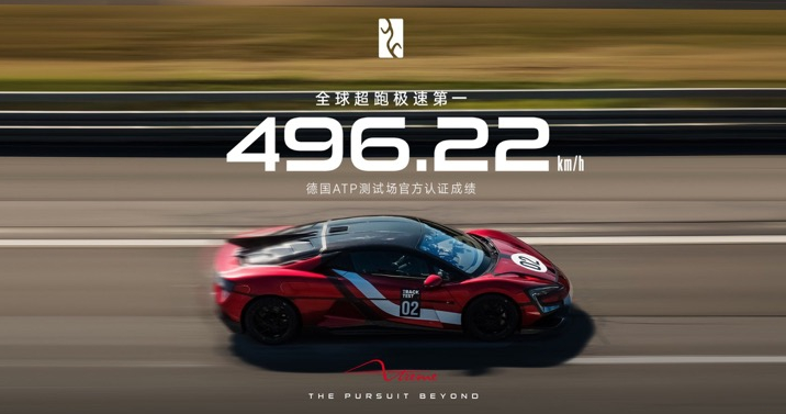 Китайский гиперкар разогнали до 496 км/ч. Даже Bugatti остался позади