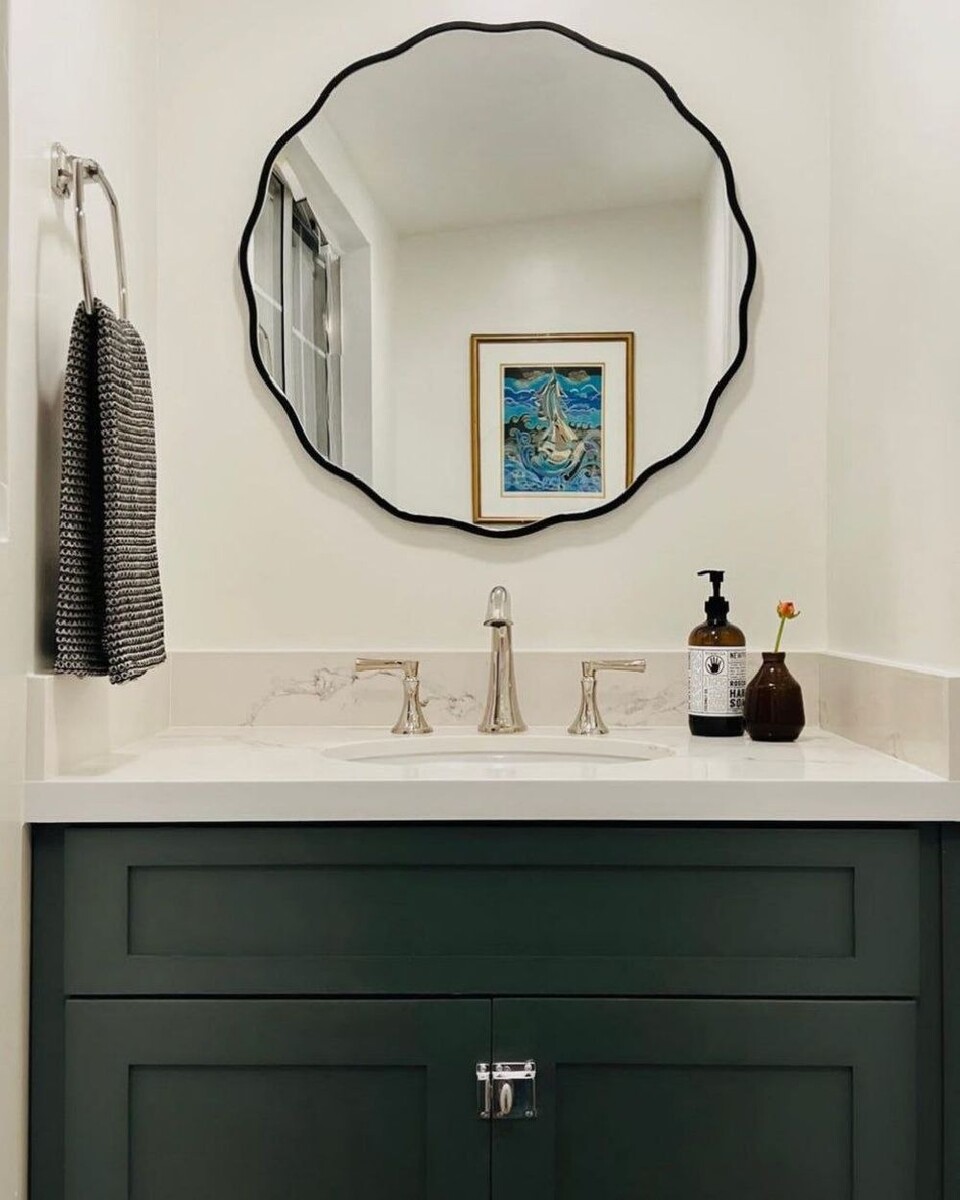 Fancy M Black (Фэнси) Зеркало в тонкой раме Smal Ø80 см
